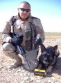 SSgt Pablo Martinez and Argo show off Leatherman