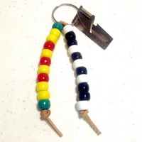 Beaded P-38 Key Ring